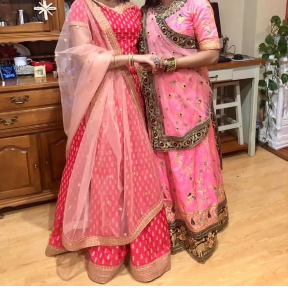 Custom made Embroidery Elephant Pink lehenga
